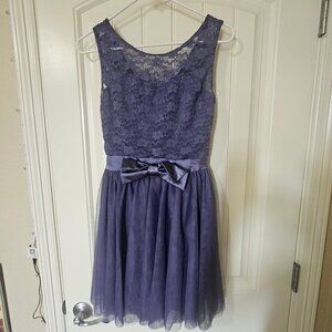 Gray/purple dance dress